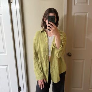 Princess Polly Light Green Button Down